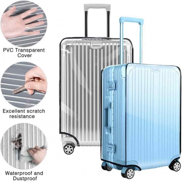 Kkluno Clear PVC Suitcase Cover Protectors 28 Inch Luggage Cover